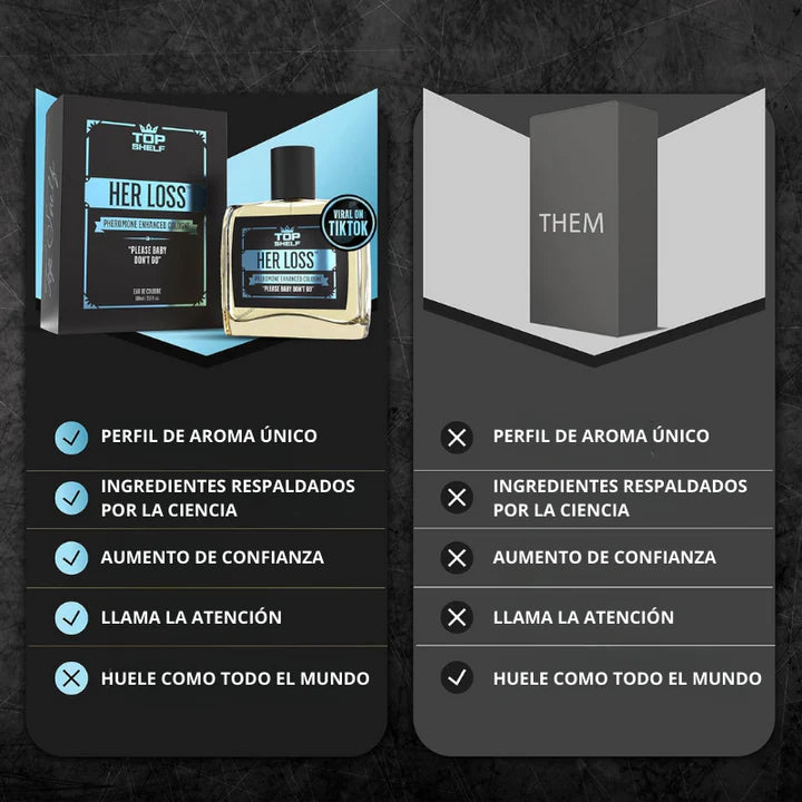 Her Loss Perfume con Feromonas: Proyecta una atracción natural.